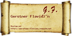Gerstner Flavián névjegykártya